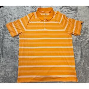 Orange Oakley Hydrolix Men’s Polo Shirt Size XL Regular Fit Short Sleeve Golf